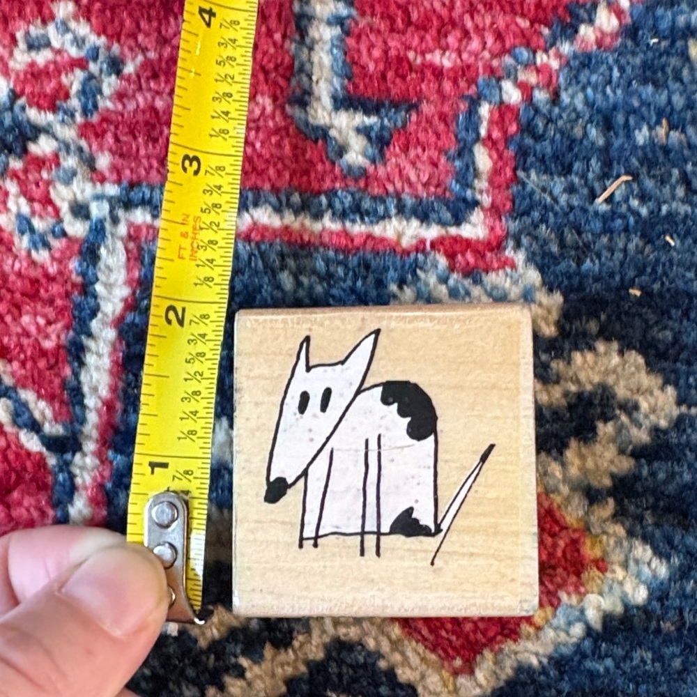 Charming Dog Design Wooden Stamp